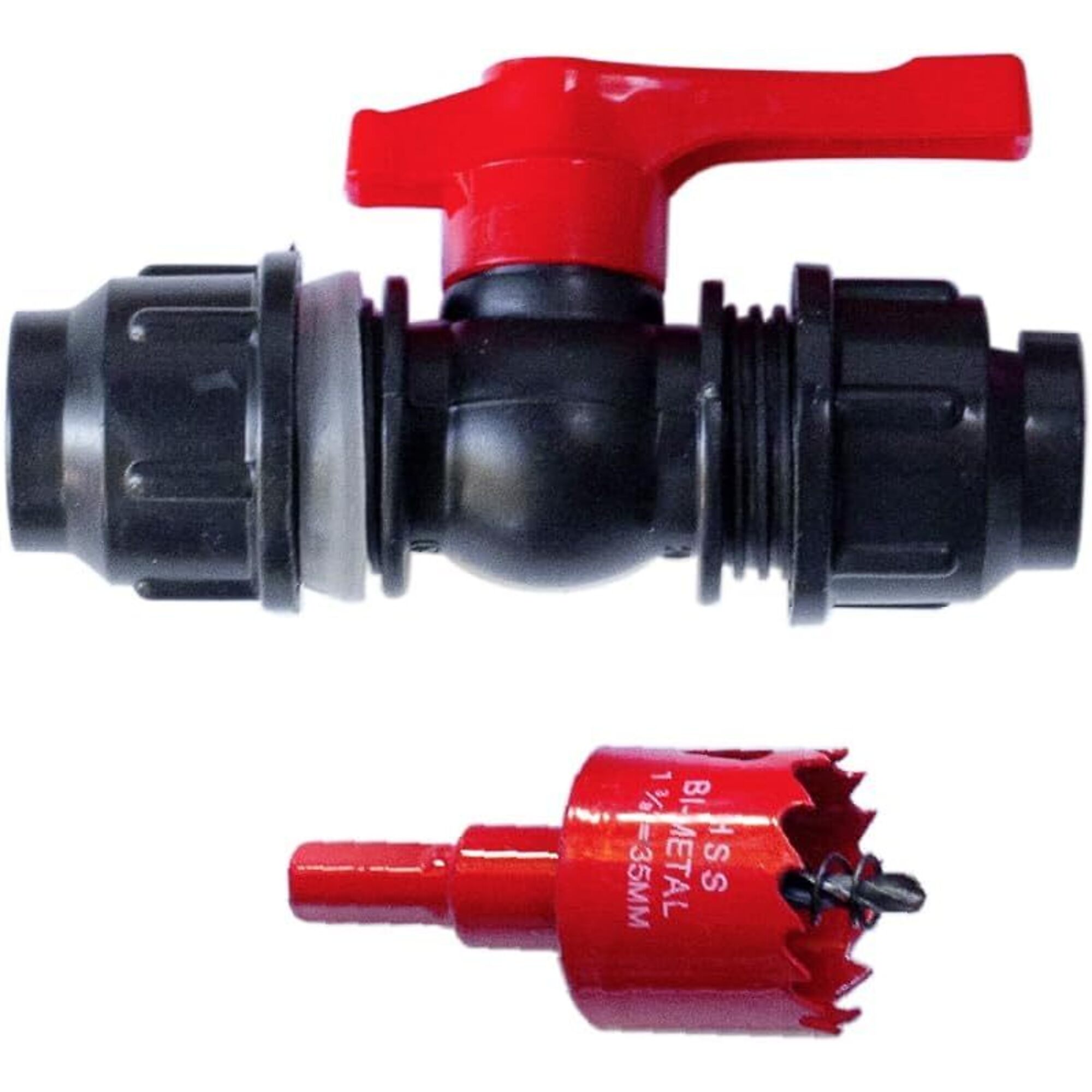 RentACoop, DIY Series S.N.A.P Glueless Shut Off Valve Kit for 1/2" schedule 40 PVC pipe, Model# DY-VALV-STOP